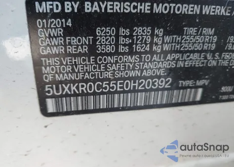 2014 BMW X5 xDrive35I from USA, damaged, VIN 5UXKR0C55E0H20392